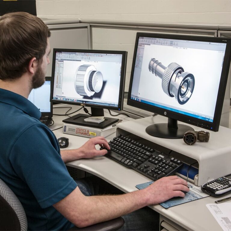 An engineer designing a cable assembly