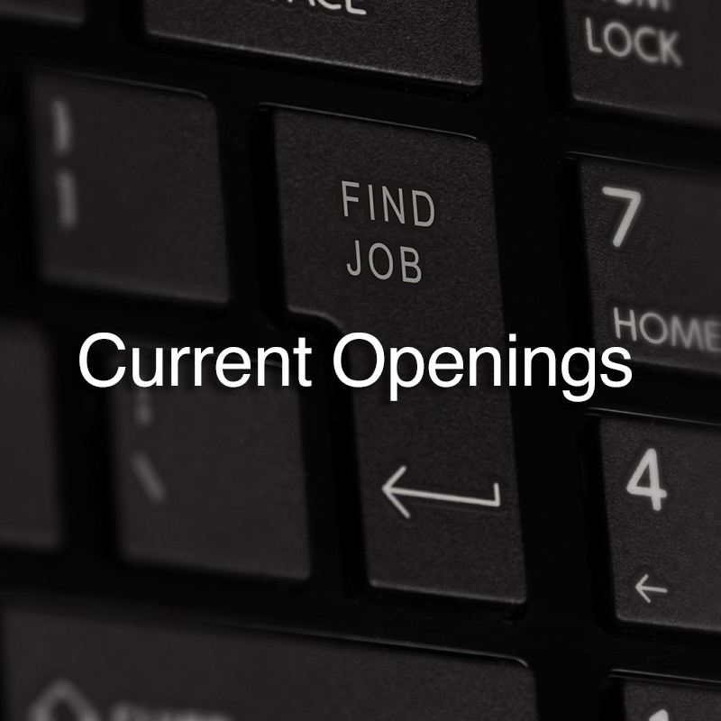Keyboard showing Current Job Openings